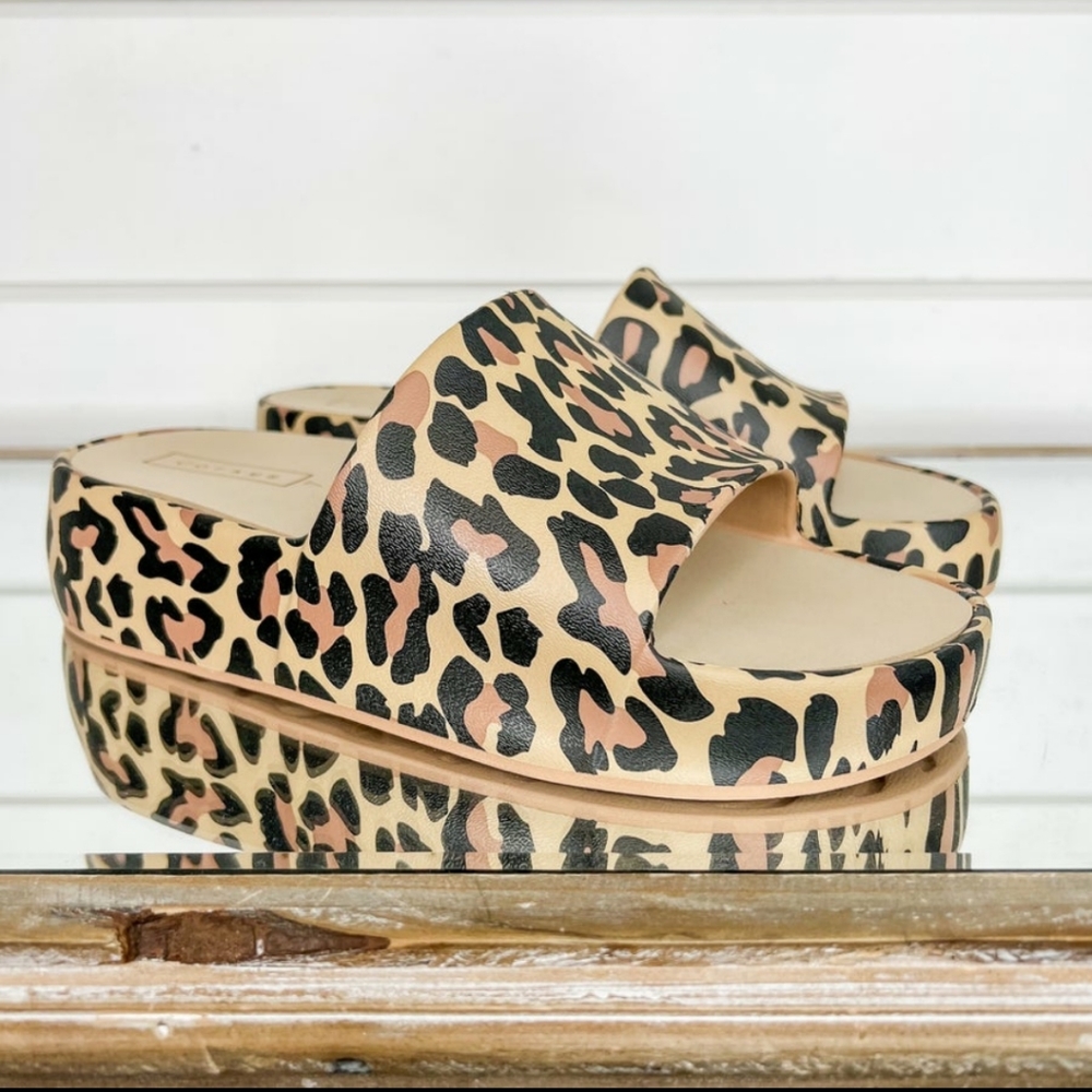 Corkys Paradise Slide Sandals in Leopard - Picture 2 of 4